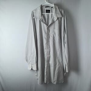 CM Gold Series Button-Up Striped Shirt Wrinkle Free 37 Men's Long Sleeve